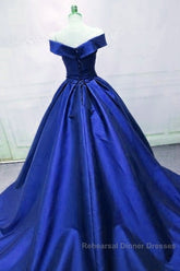 Beautiful Royal Blue Party Dress, Semi Formal Prom Dress , Long Formal Gowns